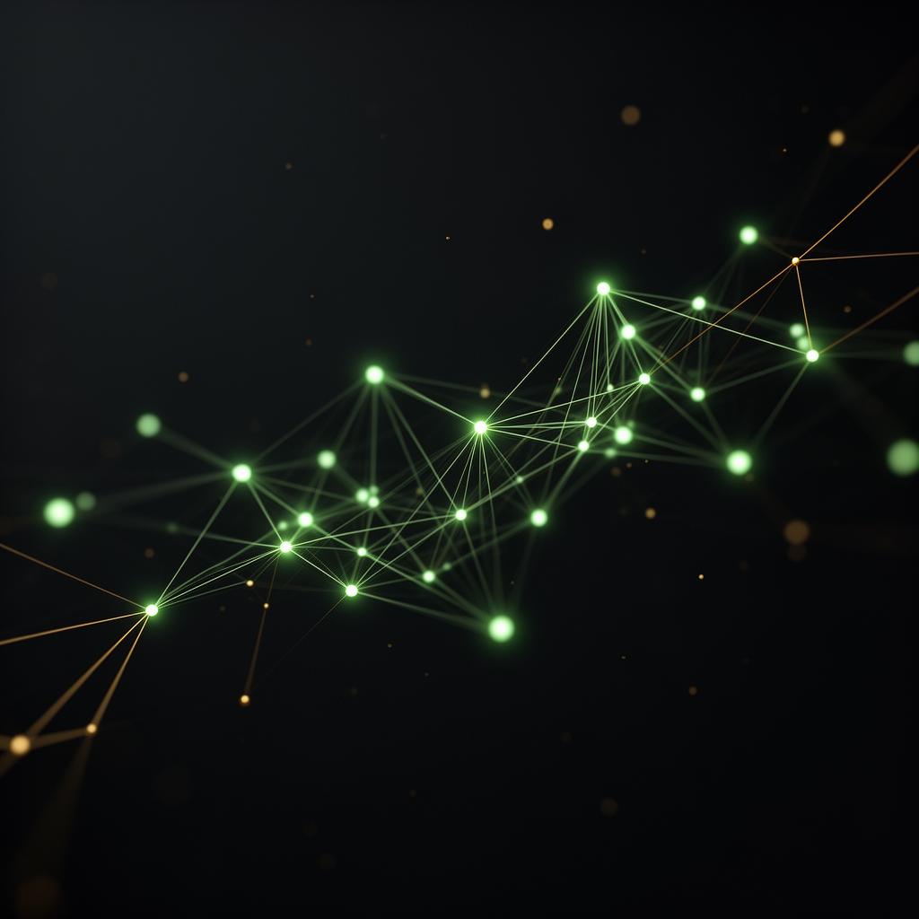 Abstract visualisation of an AI neural network
